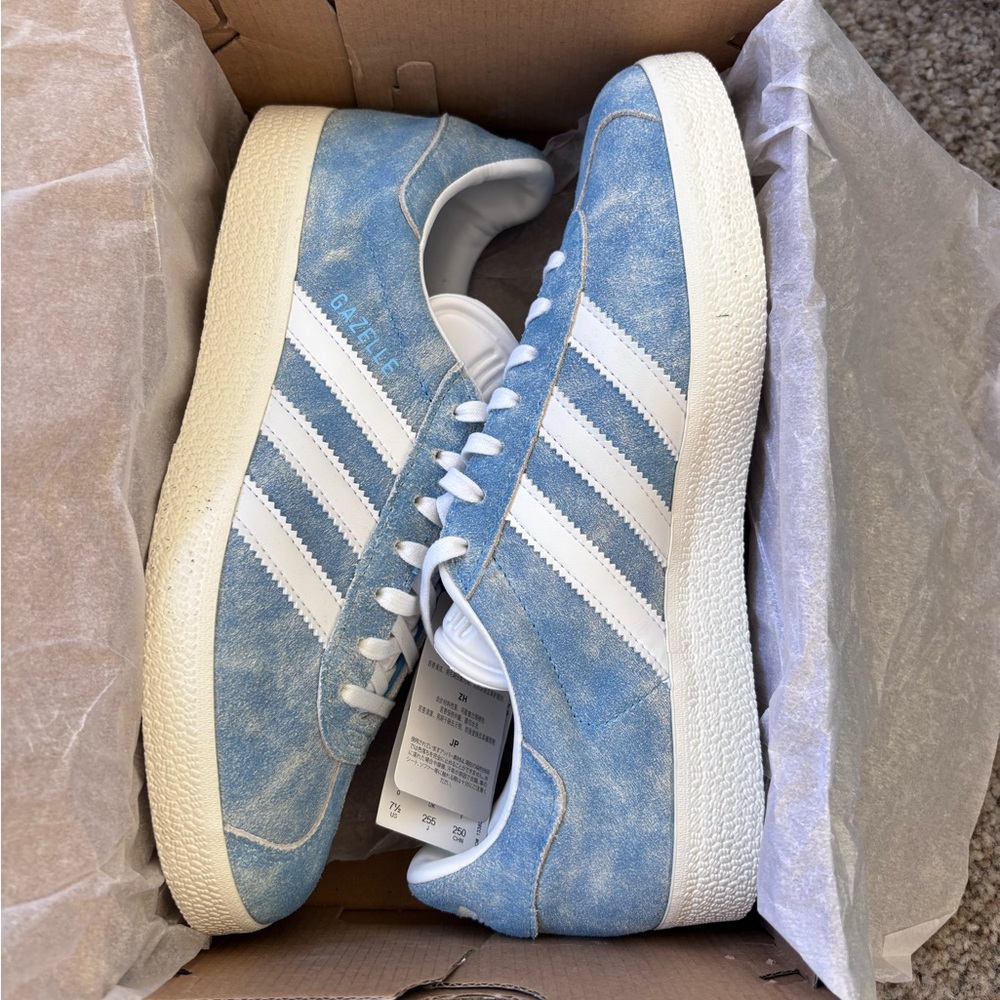 Adidas Light Blue Gazelle Sneakers